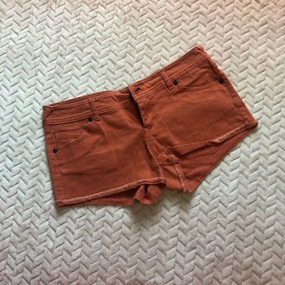 - Orange denim shorts  - Picture 1 of 6